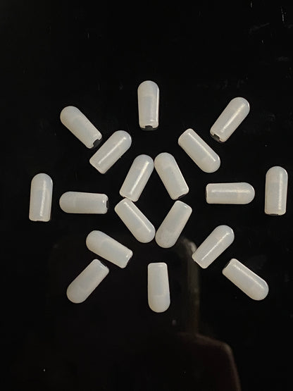 snow flake made from white silicone end caps