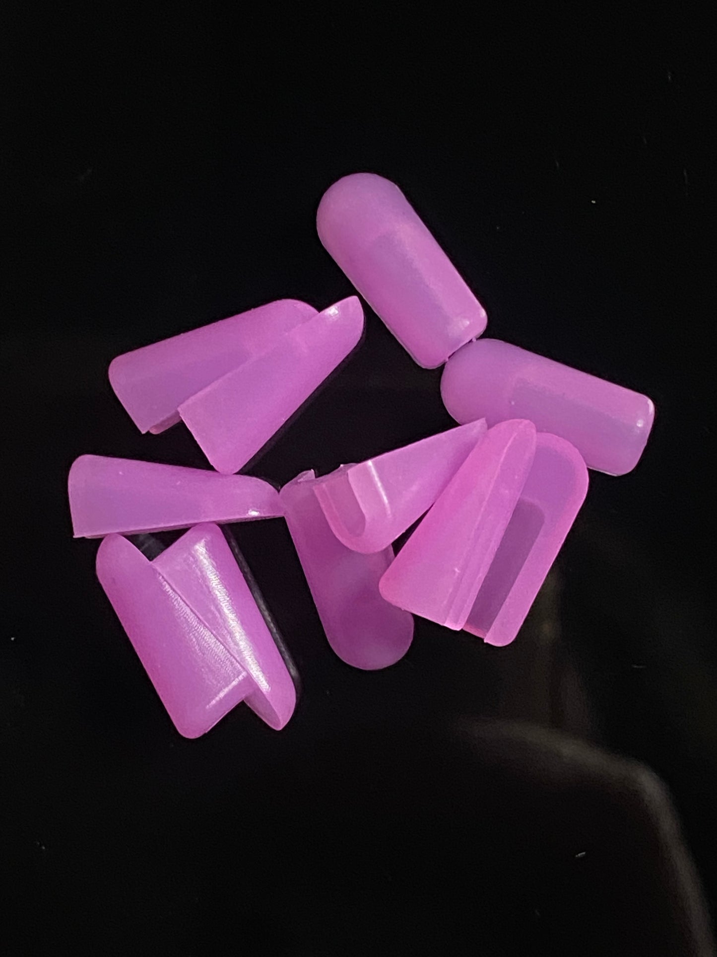 Purple end caps viewed from many sides