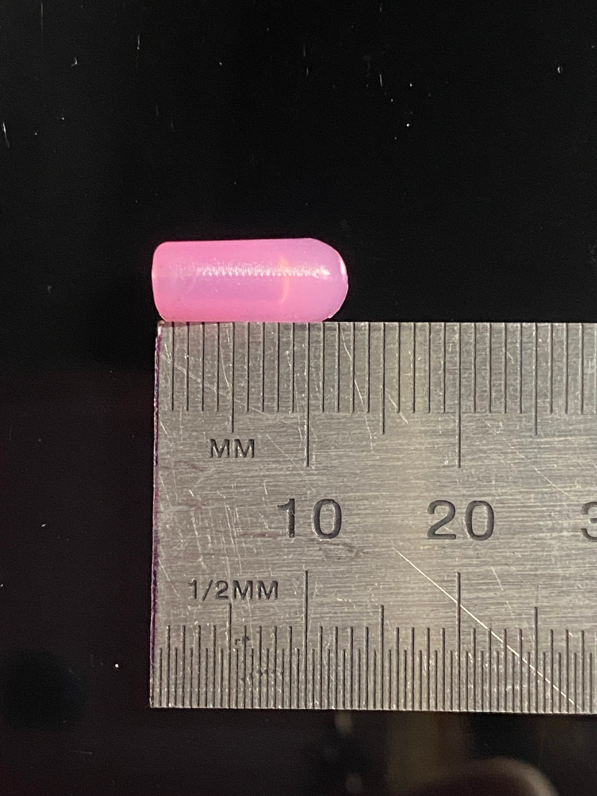 Pink end cap measurement in length
