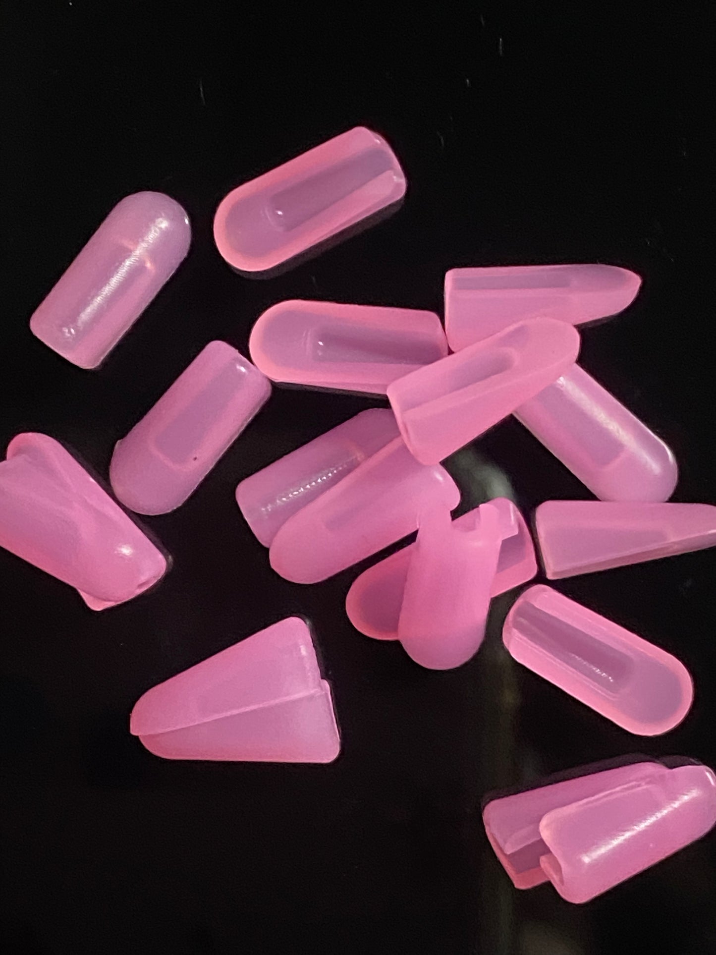 Hot pink end caps mix, shown from all sides