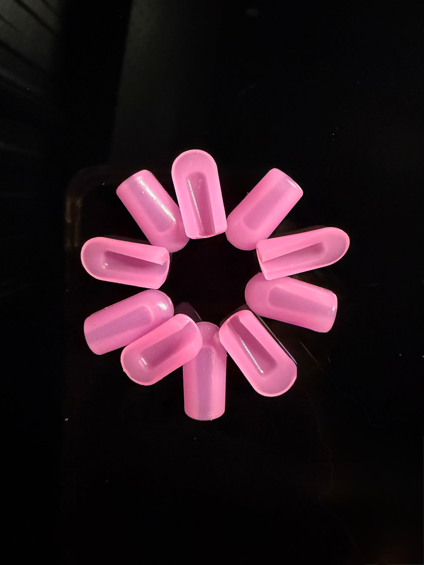 Silicone end caps - Hot Pink