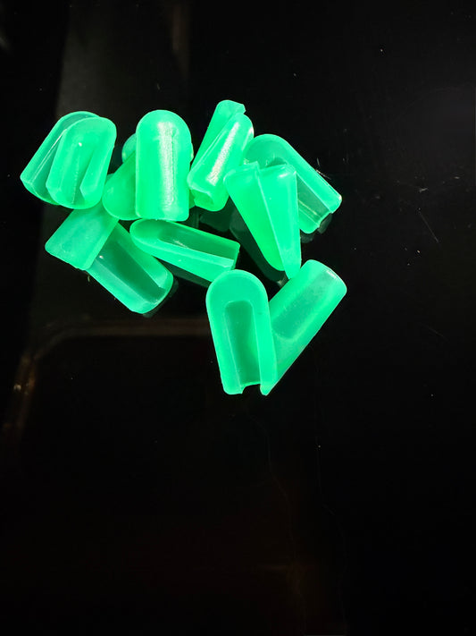 Silicone end caps - mint