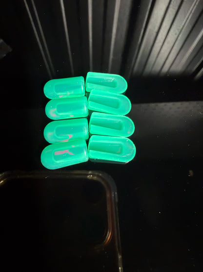 Silicone end caps - mint