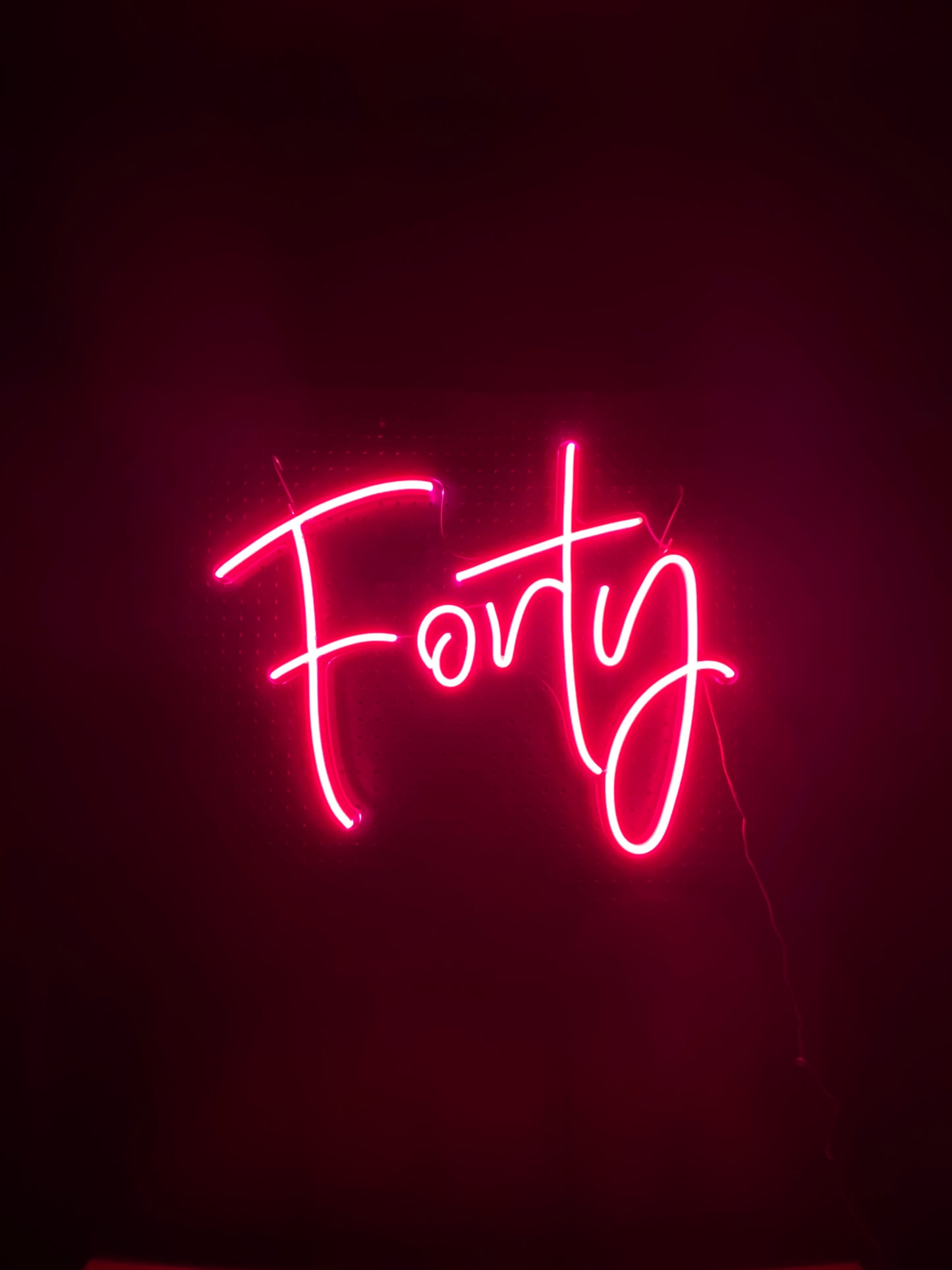 hot pink LED neon Forty