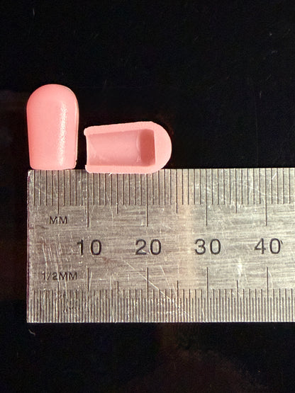 Silicone end caps - Rose Pink